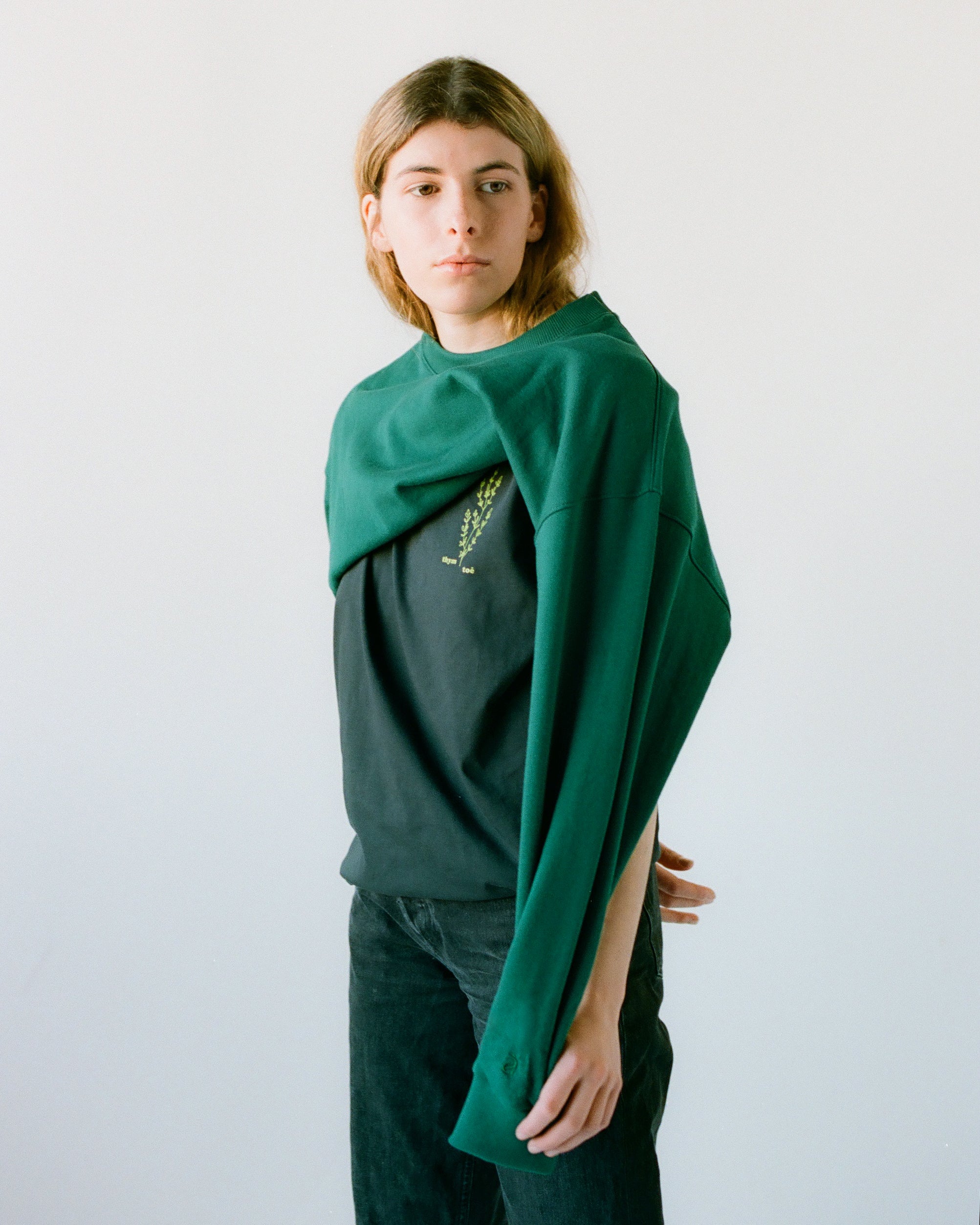 crewneck vert forêt