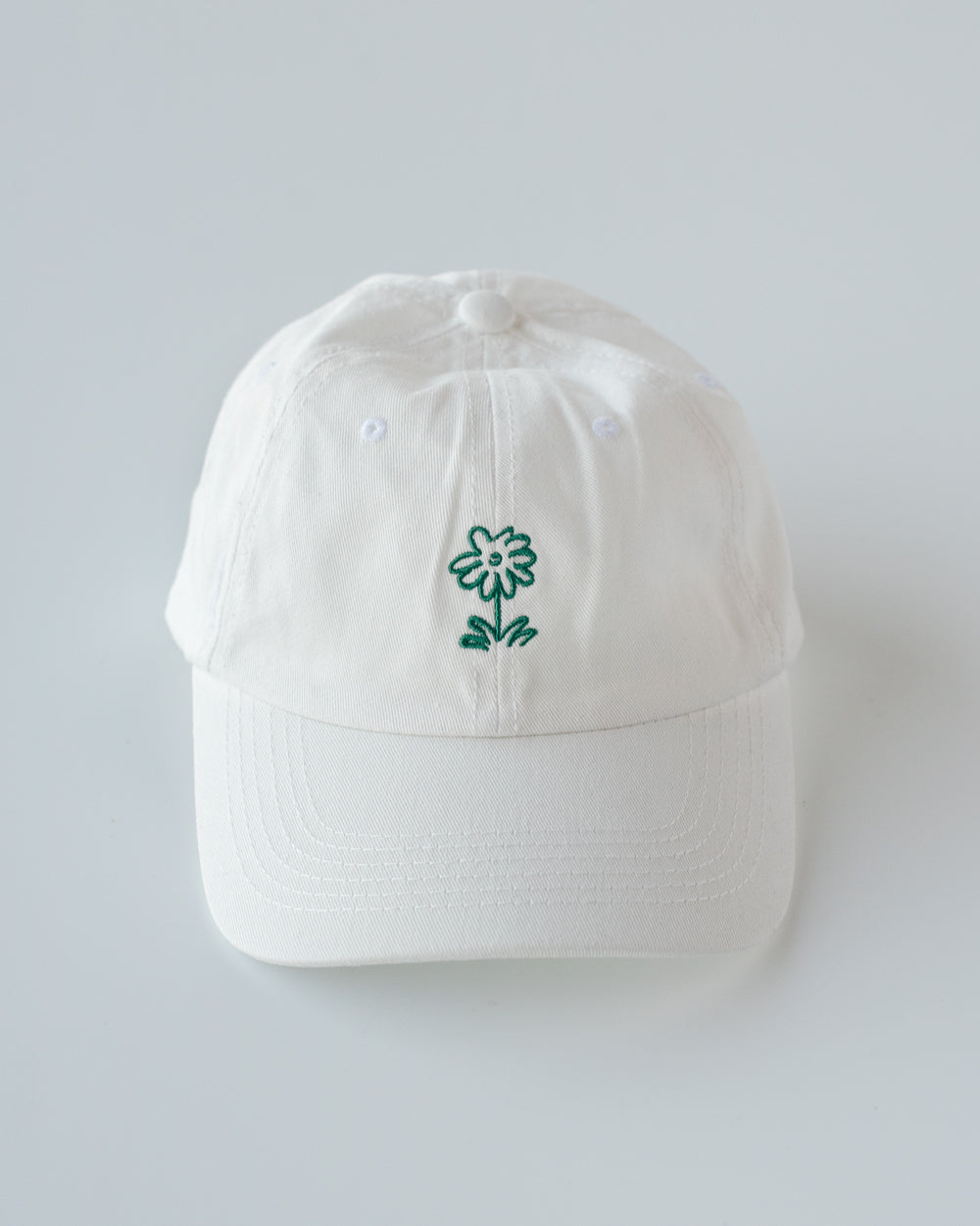 casquette fleur - blanc cassé