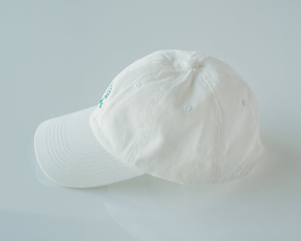 casquette fleur - blanc cassé